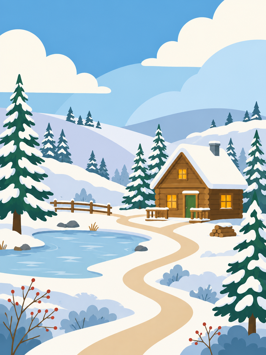 Magic of the Seasons, set of 4 - Mini paint by numbers
