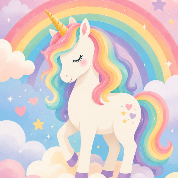 Unicorn dream, set of 4 - Mini paint by numbers
