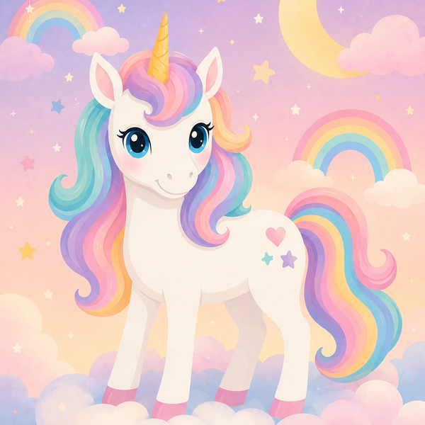 Unicorn dream, set of 4 - Mini paint by numbers