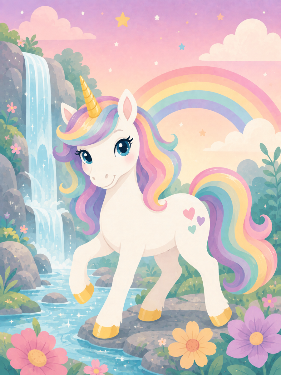 Unicorn dream, set of 4 - Mini paint by numbers