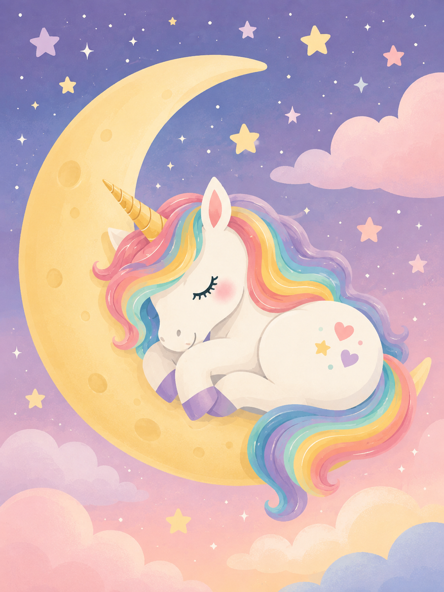 Unicorn dream, set of 4 - Mini paint by numbers