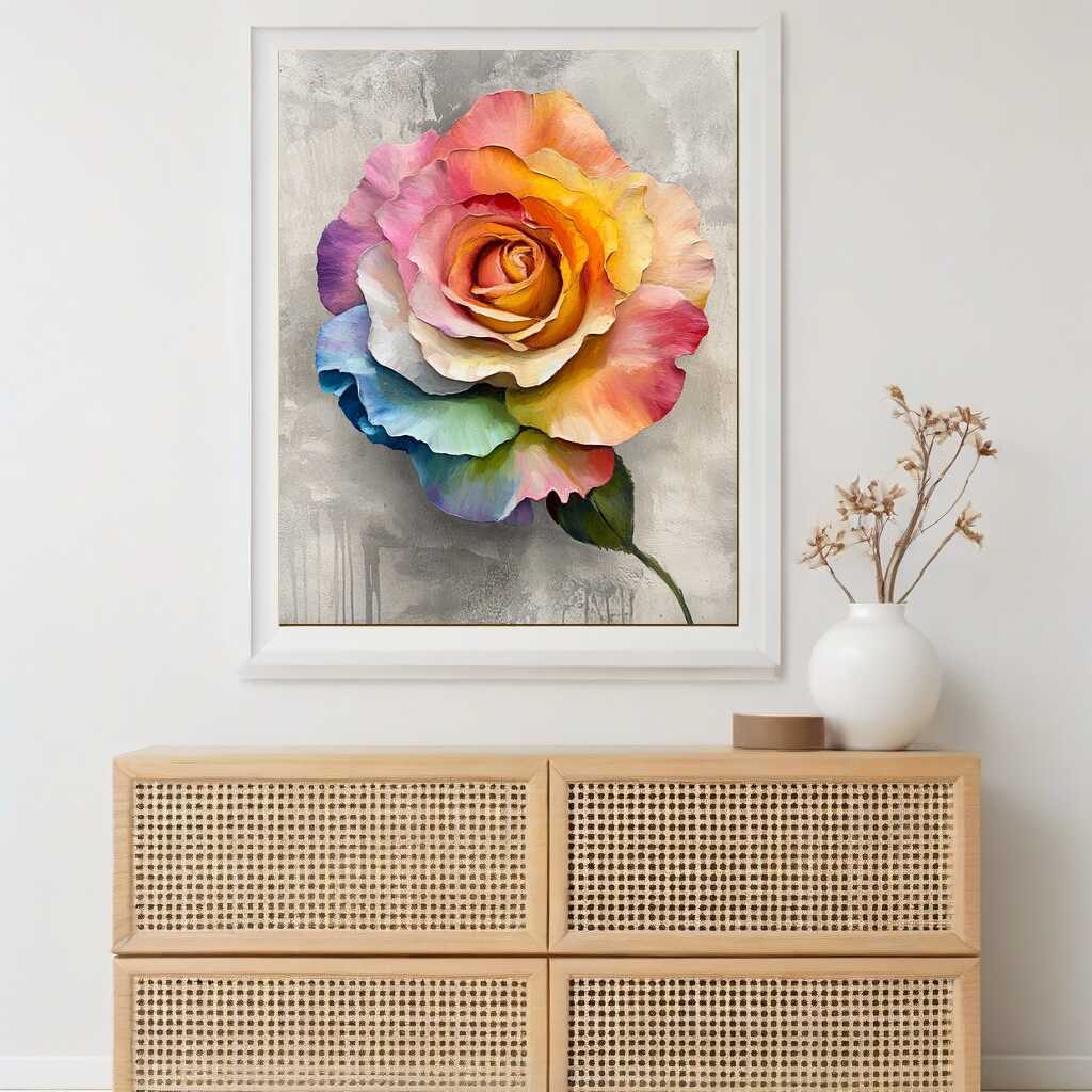 Paint by Numbers - Rainbow Rose