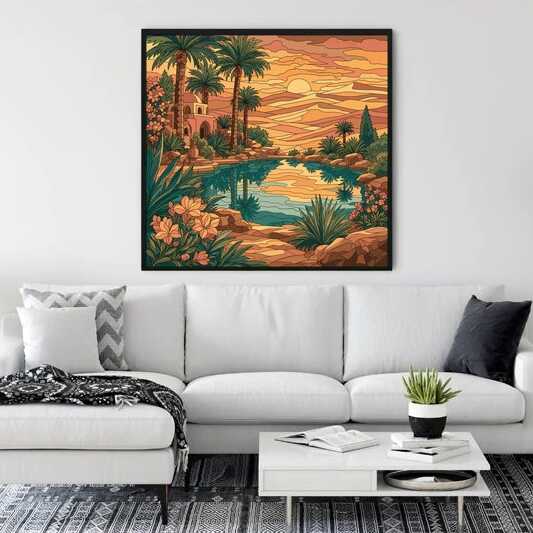 Paint by Numbers - Oasis in golden light