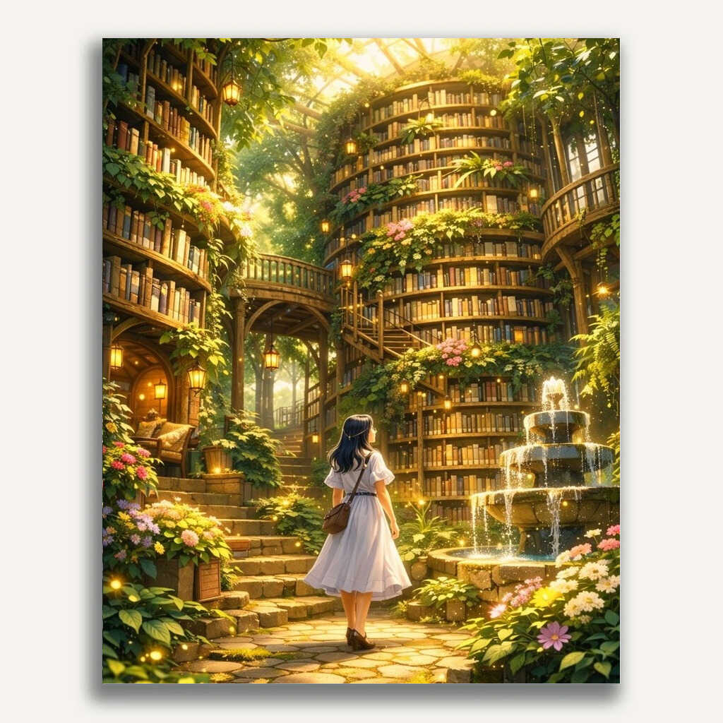 Paint by Numbers - The enchanted book paradise
