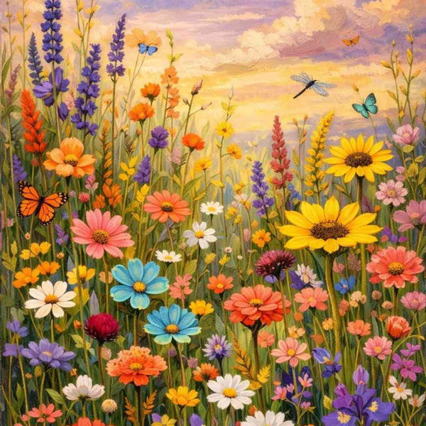 Paint by Numbers - A summer dream in a sea of blossoms
