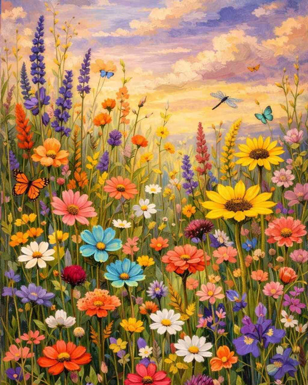 Paint by Numbers - A summer dream in a sea of blossoms