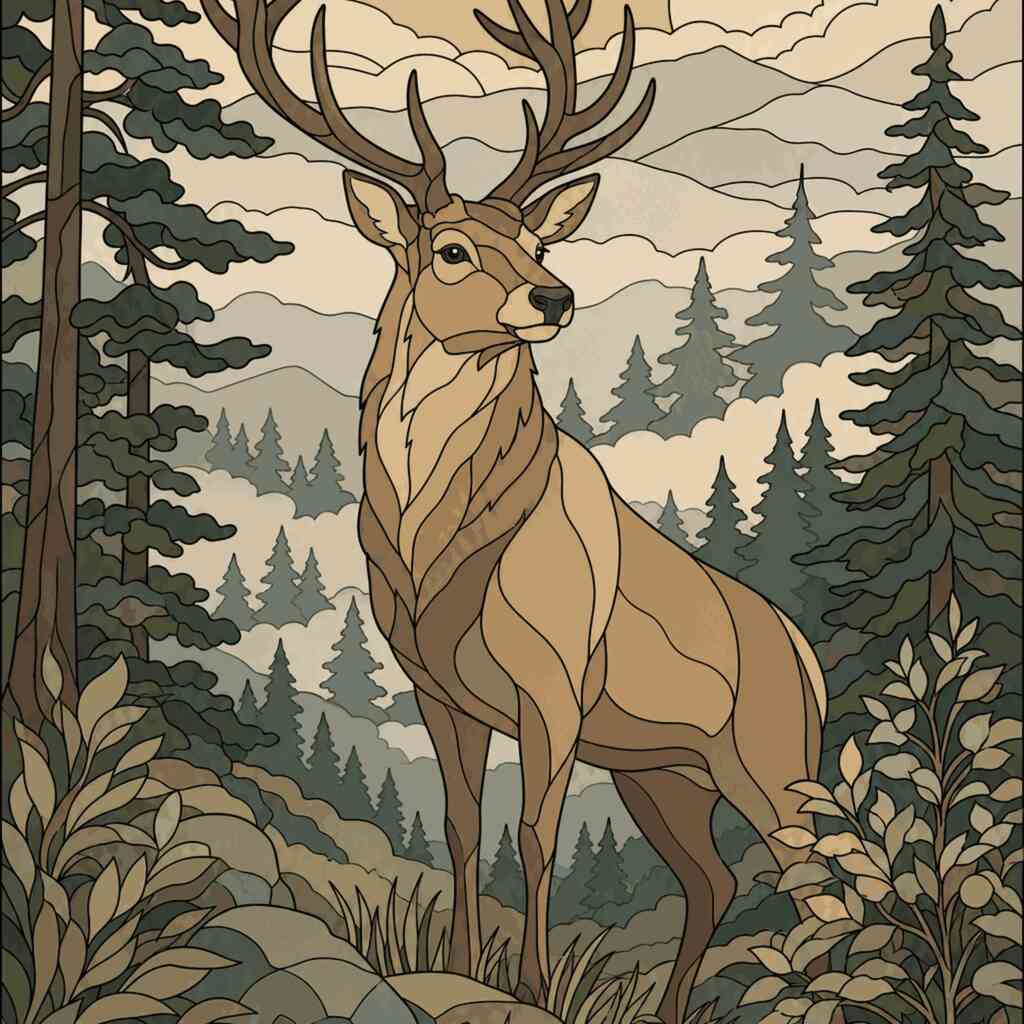 Paint by Numbers - King of the Forest