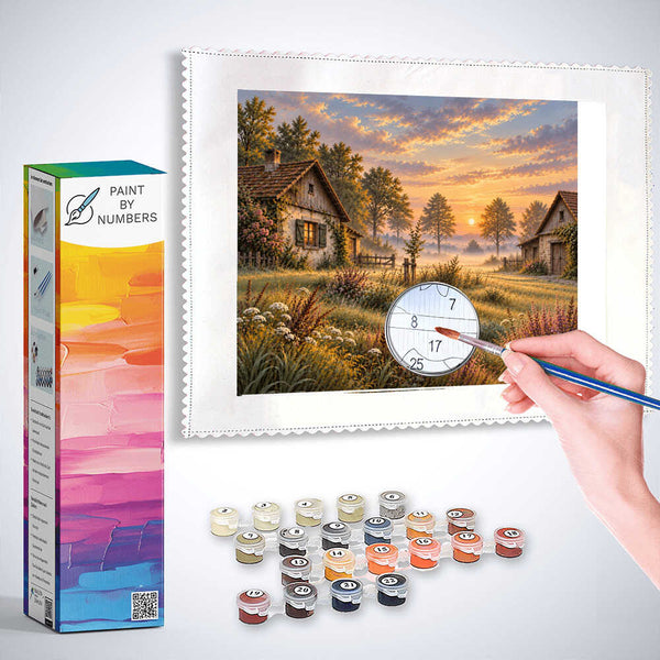Paint by Numbers - Morning stillness in the country garden