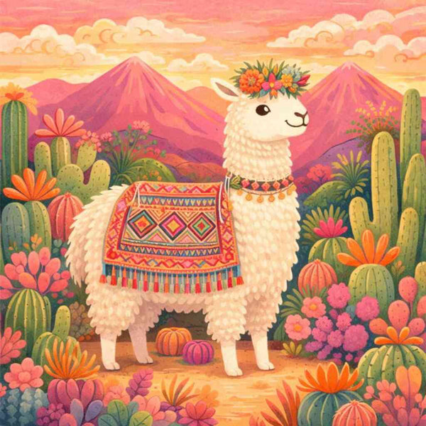 Paint by Numbers - Lama magic at sunset