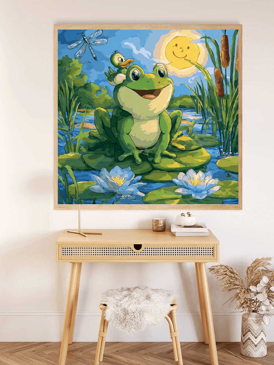 Paint by Numbers - Happy day at the frog pond