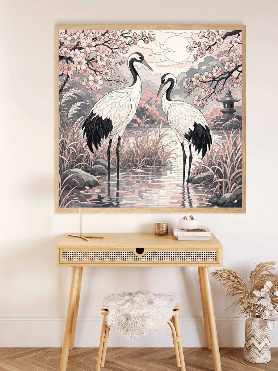 Paint by Numbers - Quiet harmony in the cherry blossom grove