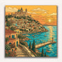Paint by Numbers - Sunset over the Mediterranean paradise