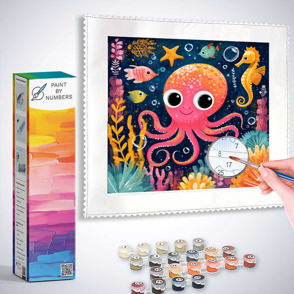 Paint by Numbers - Ocean Magic: The Happy World of the Little Octopus