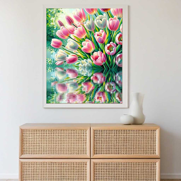 Paint by Numbers - Tulip bouquet, water