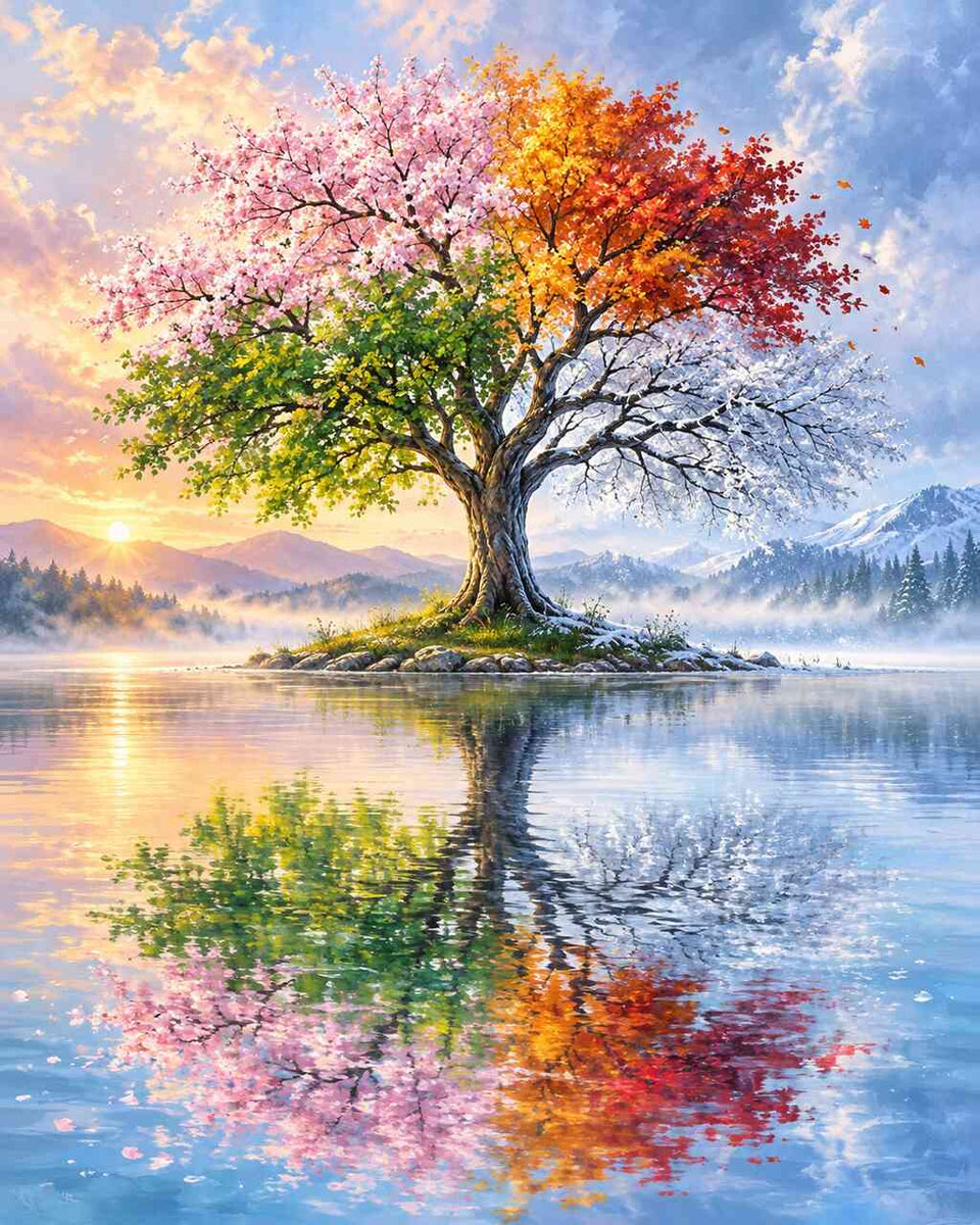 Tree, Seasons - Paint by Numbers