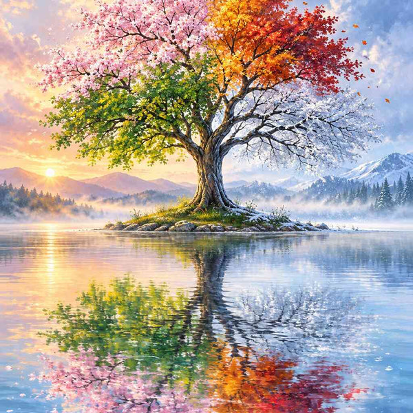 Tree, Seasons - Paint by Numbers