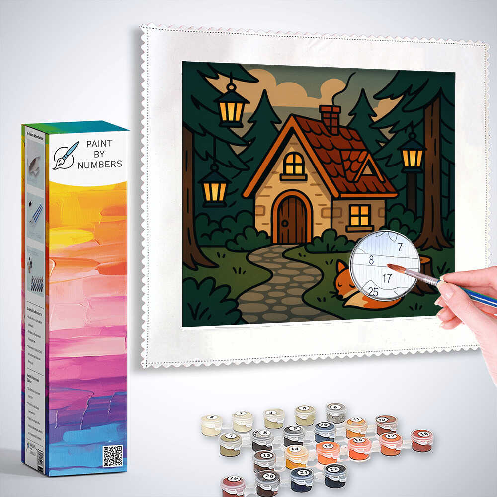 Paint by Numbers - Cozy forest view fairytale