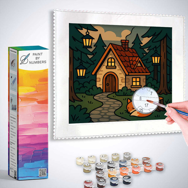 Paint by Numbers - Cozy forest view fairytale