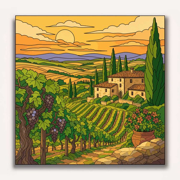 Paint by Numbers - Golden silence in Tuscany