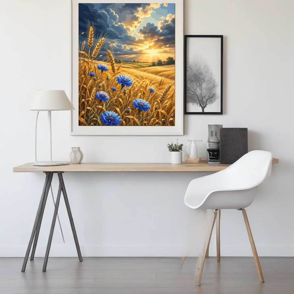Paint by Numbers - Cornflower poetry in the evening light