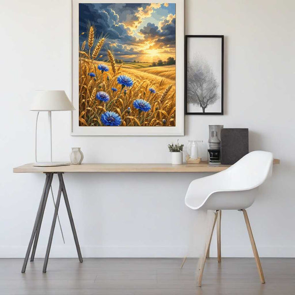 Paint by Numbers - Cornflower poetry in the evening light