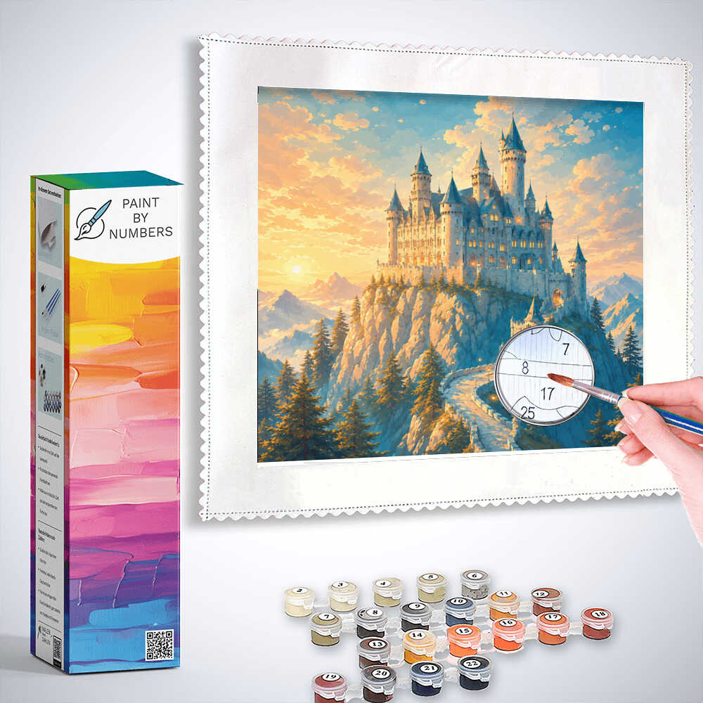 Paint by Numbers - Fairytale castle in the morning light