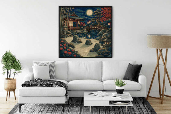 Paint by Numbers - Moonlight over the Zen garden