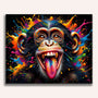 Monkey sticks out tongue - Paint by Numbers