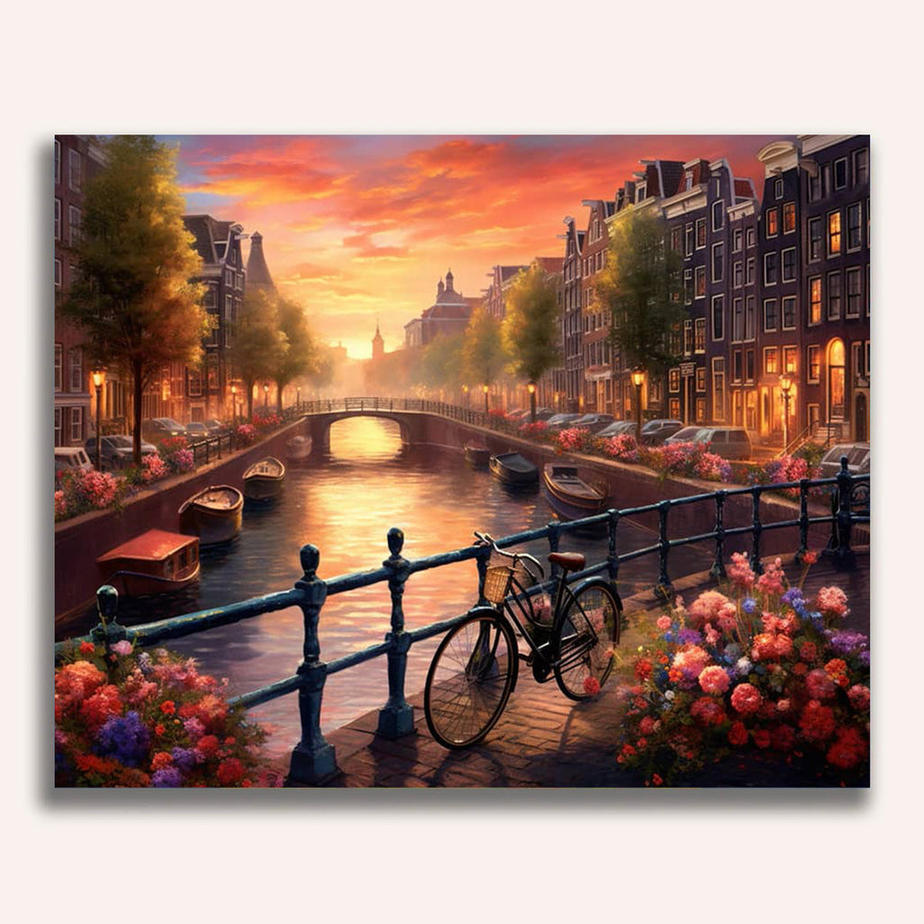 Amsterdam, bicycles - Paint by Numbers