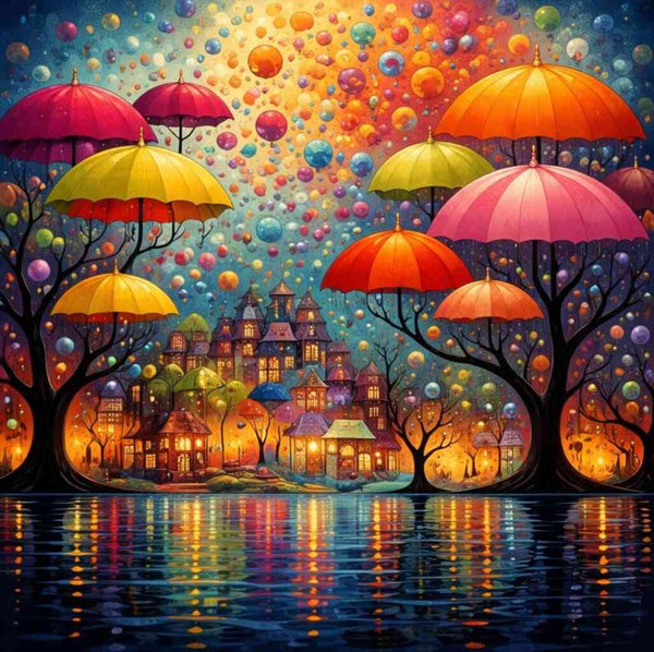 Paint by Numbers - Magical Umbrellas of Fantasy