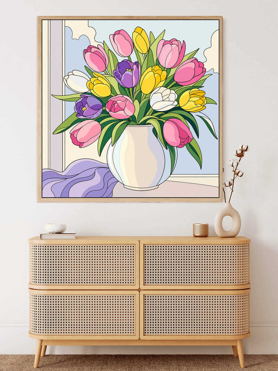 Paint by Numbers - Spring awakening – A sea of tulips