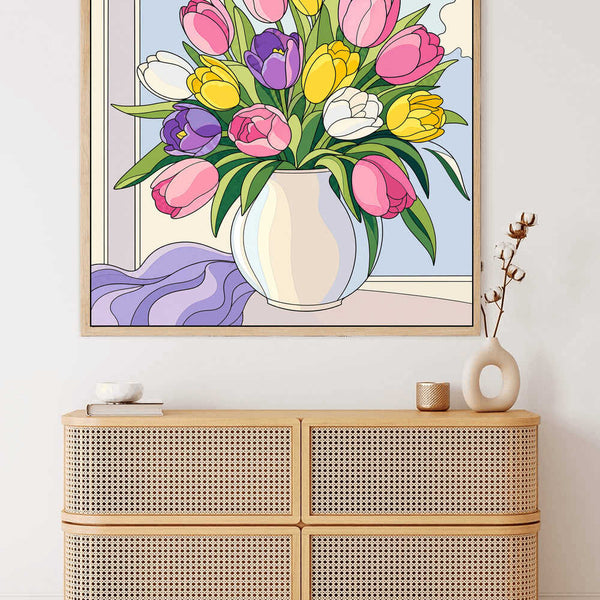 Paint by Numbers - Spring awakening – A sea of tulips