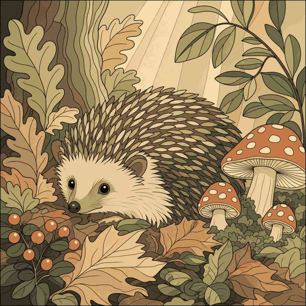 Paint by Numbers - The Magic of the Forest – A Hedgehog in Autumn