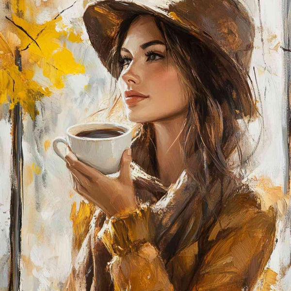 Paint by Numbers - Autumn Coffee Woman