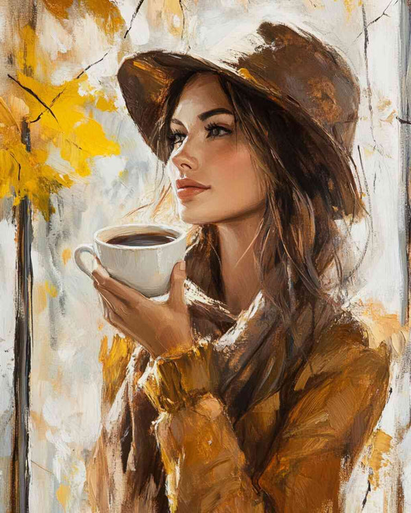 Paint by Numbers - Autumn Coffee Woman