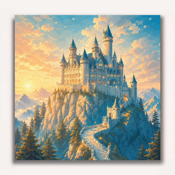 Paint by Numbers - Fairytale castle in the morning light