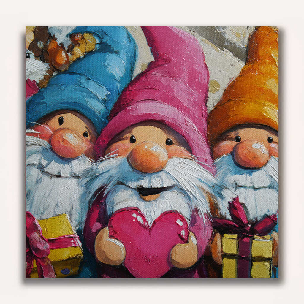 Paint by Numbers - Heart gnome, love in colors