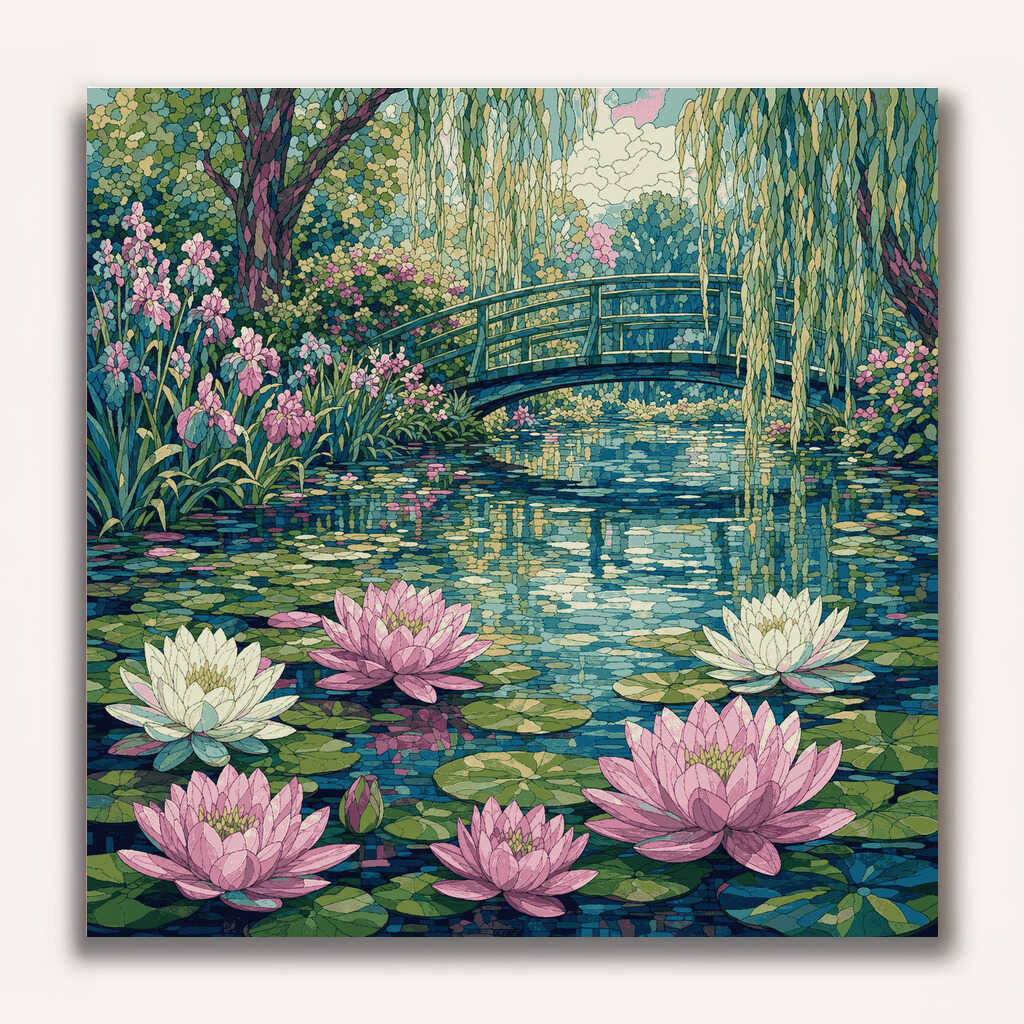 Paint by Numbers - The Magic of Water Lilies: An Impressionist Paradise