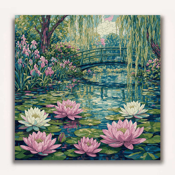 Paint by Numbers - The Magic of Water Lilies: An Impressionist Paradise
