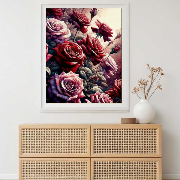 Paint by Numbers - Bordeaux Roses