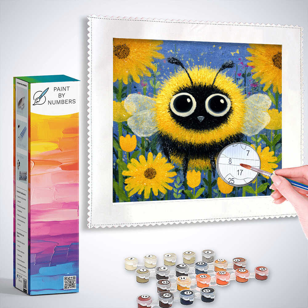Paint by Numbers - Sunbeams in the Humming Garden