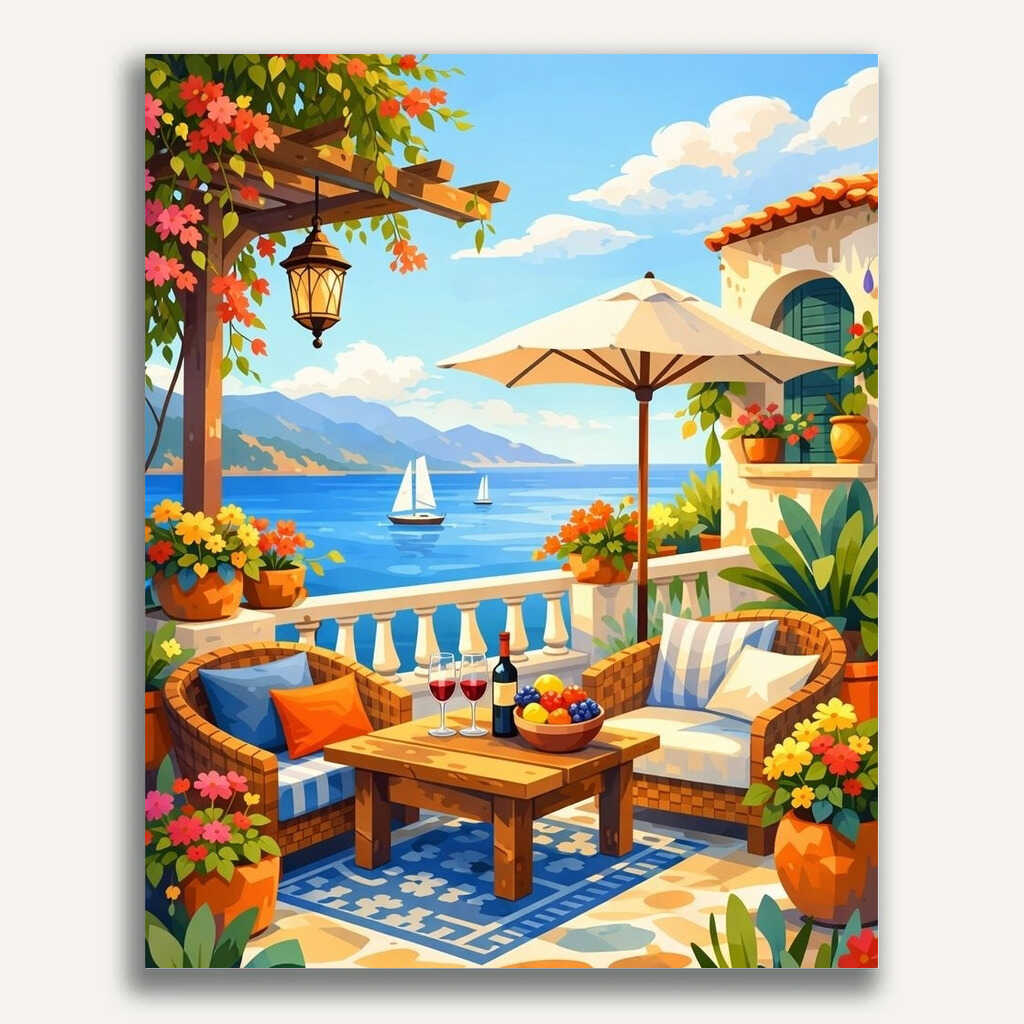 Paint by Numbers - Mediterranean Summer Dreams, Abstract