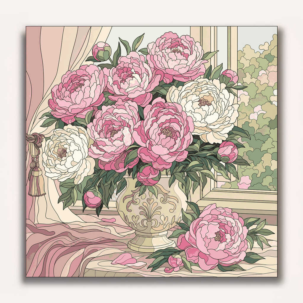 Paint by Numbers - Spring dreams in a sea of blossoms
