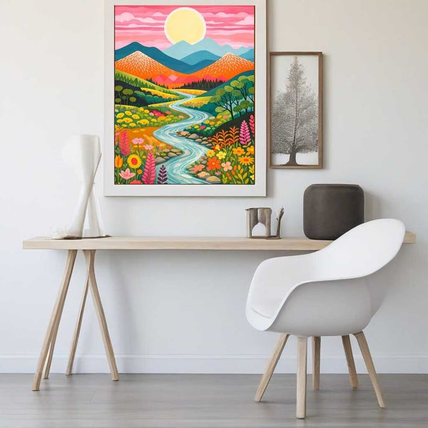 Paint by Numbers - Sunshine magic in the valley of flowers