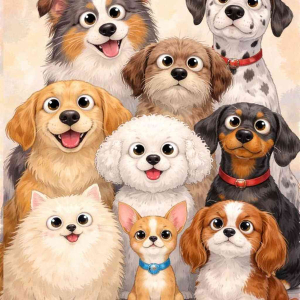Paint by Numbers - Happy paws, a touch of playfulness