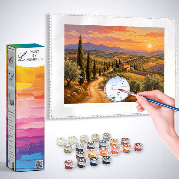 Paint by Numbers - Tuscany in golden light