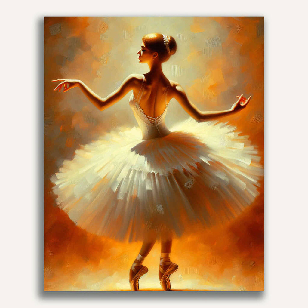 Ballerina, white - Paint by Numbers