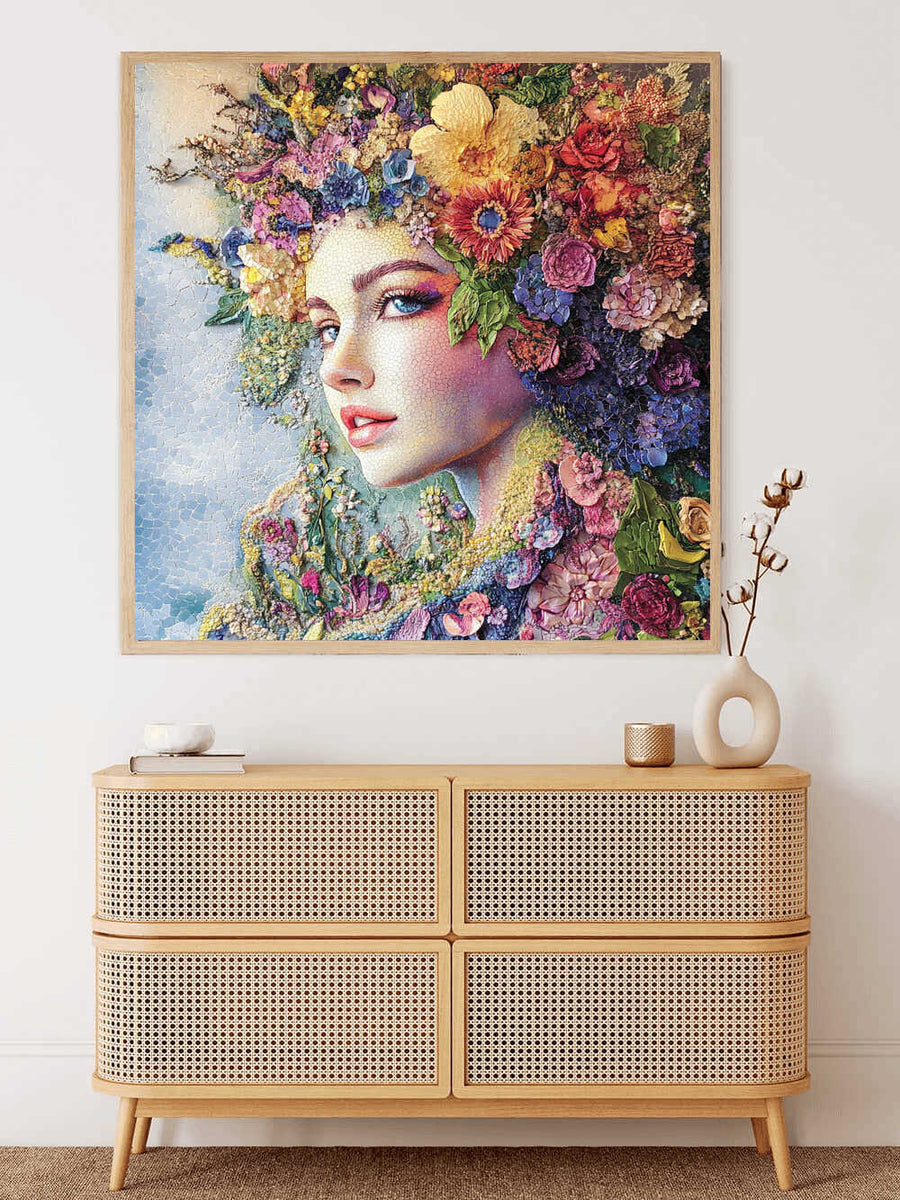 Paint by Numbers - Floral Awakening, Young Woman