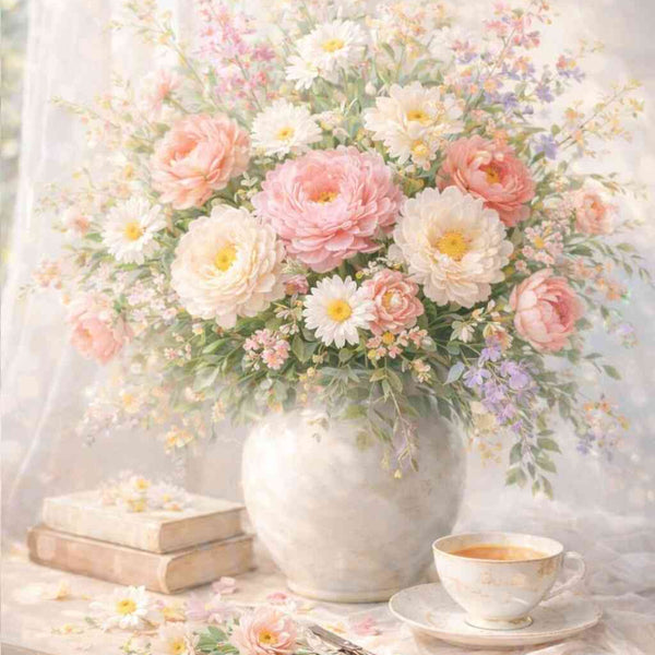 Paint by Numbers - Morning poetry, the magic of blossoms