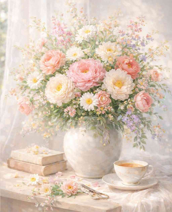 Paint by Numbers - Morning poetry, the magic of blossoms